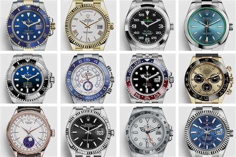 different models of Rolex watches